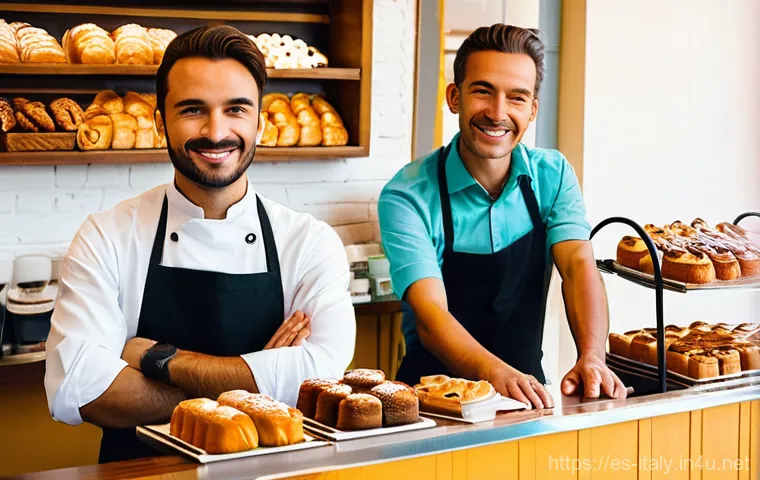 이탈리아어 인사말 - **Enchanting Morning in an Italian Pasticceria**
    *   **Prompt:** A vibrant, sunlit Italian *past...