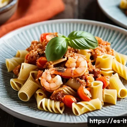 이탈리아 파스타 종류와 차이점 - **Prompt:** A vibrant, high-angle still life of an Italian pasta feast, showcasing the incredible va...