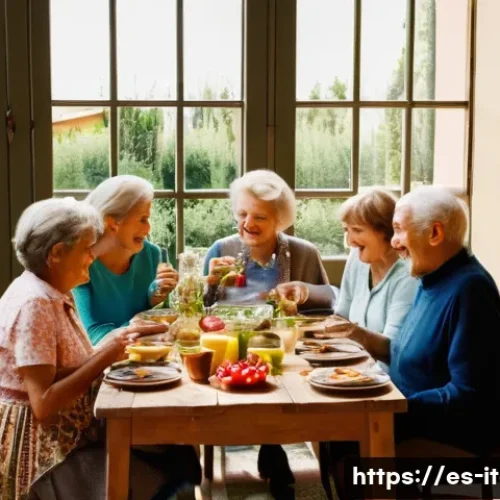 이탈리아와 한국 문화 차이 - A lively Italian family gathering in a sunlit rustic kitchen, featuring multiple generations includi...